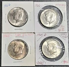 Lot Of 4 (FOUR) Kennedy Half Dollars 1965, 1966, 1968 40% silver