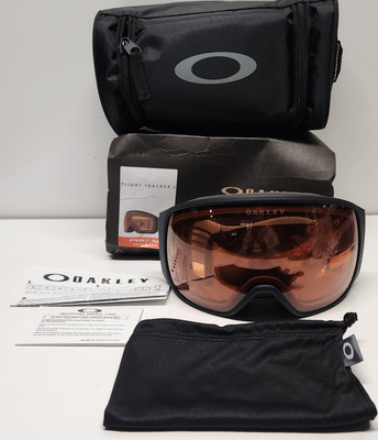 Oakley Flight Tracker Snow Goggles Matte Black Prizm Persimmon OO7104-04 Large