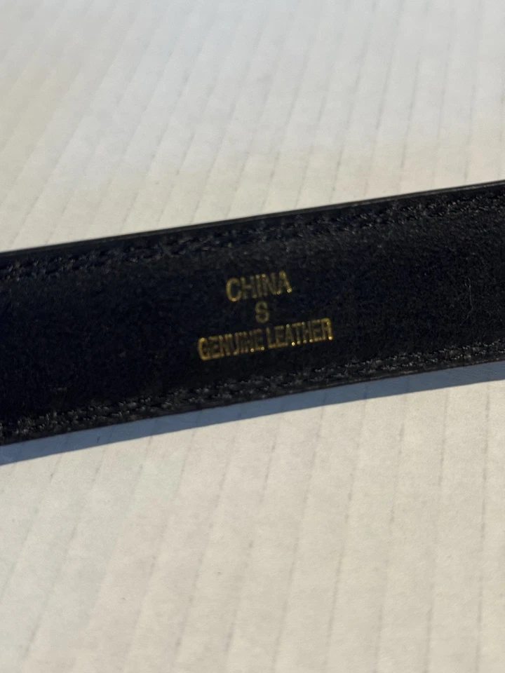 Boy's Black Leather Belt w/ Silver Buckle Size Small New Without Tags - Image 2 of 4