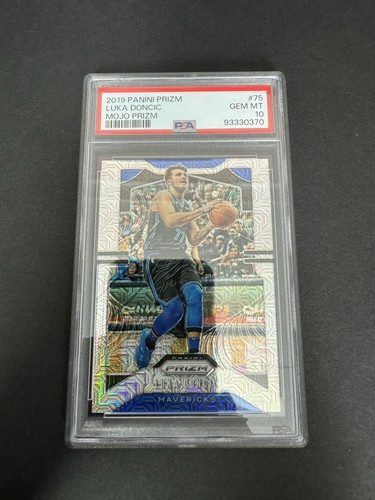 Luka Doncic 2019-20 Panini Prizm Mojo Prizm /25 #75 PSA 10