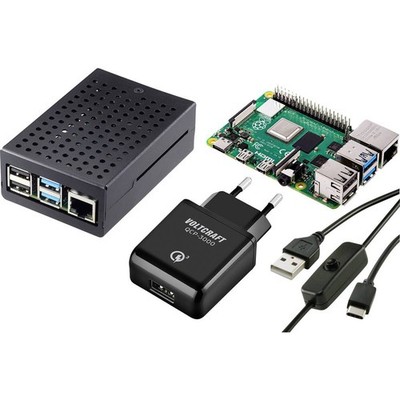 TRU COMPONENTS Pure Set Raspberry Pi  4 B 1 GB 4 x 1.5 GHz inkl. Netzteil, inkl.