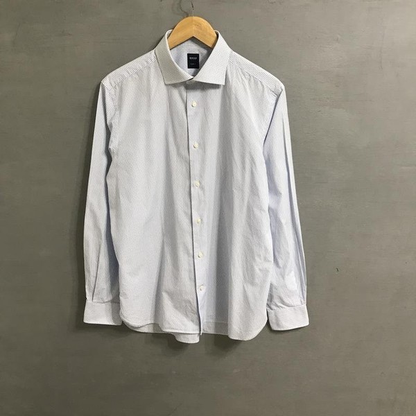 Men Boggi Milano Shirt White Cotton 42 / XL / 50 #1VV6