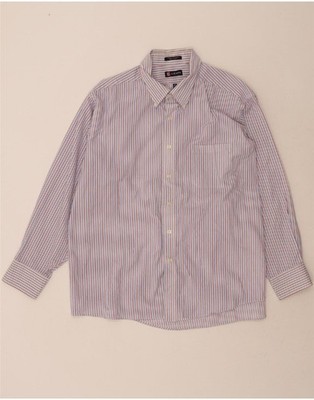 CHAPS Herren Hemd Größe 18 1/2 2XL Mehrfarbig Nadelstreifen Baumwolle AD14