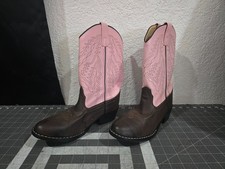 Smoky Mountain Youth Size 4 Pink Black Western Cowboy Boots