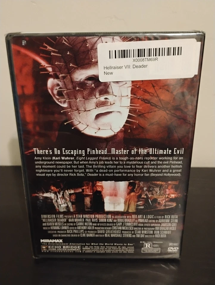 Hellraiser Deader DVD (Part 7) Pinhead Sealed Echo Bridge Release - Image 2 of 4