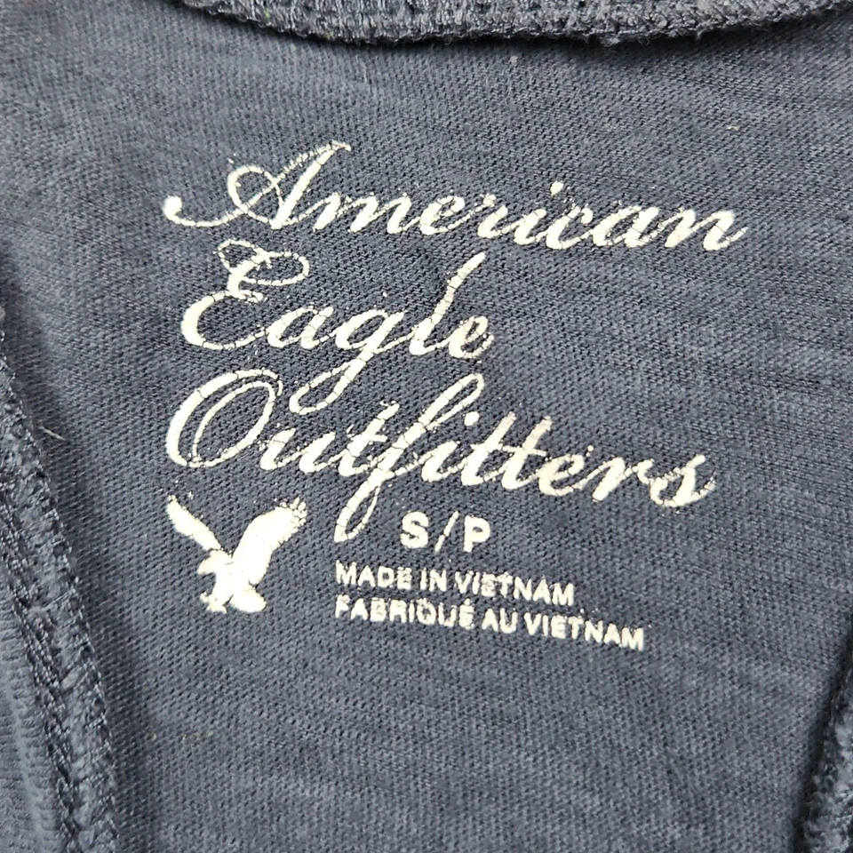 Camiseta sin mangas azul pequeña American Eagle para mujer sin mangas preppy Foto 3 de 4