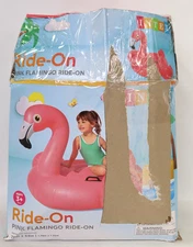 Intex Inflatable Flamingo Ride On Pool Float  56  x 54  x 38