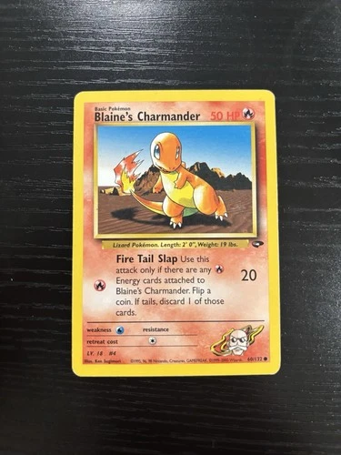 Pokémon Blaine's Charmander Gym Challenge Common 50 HP 60/132 Eng 2000