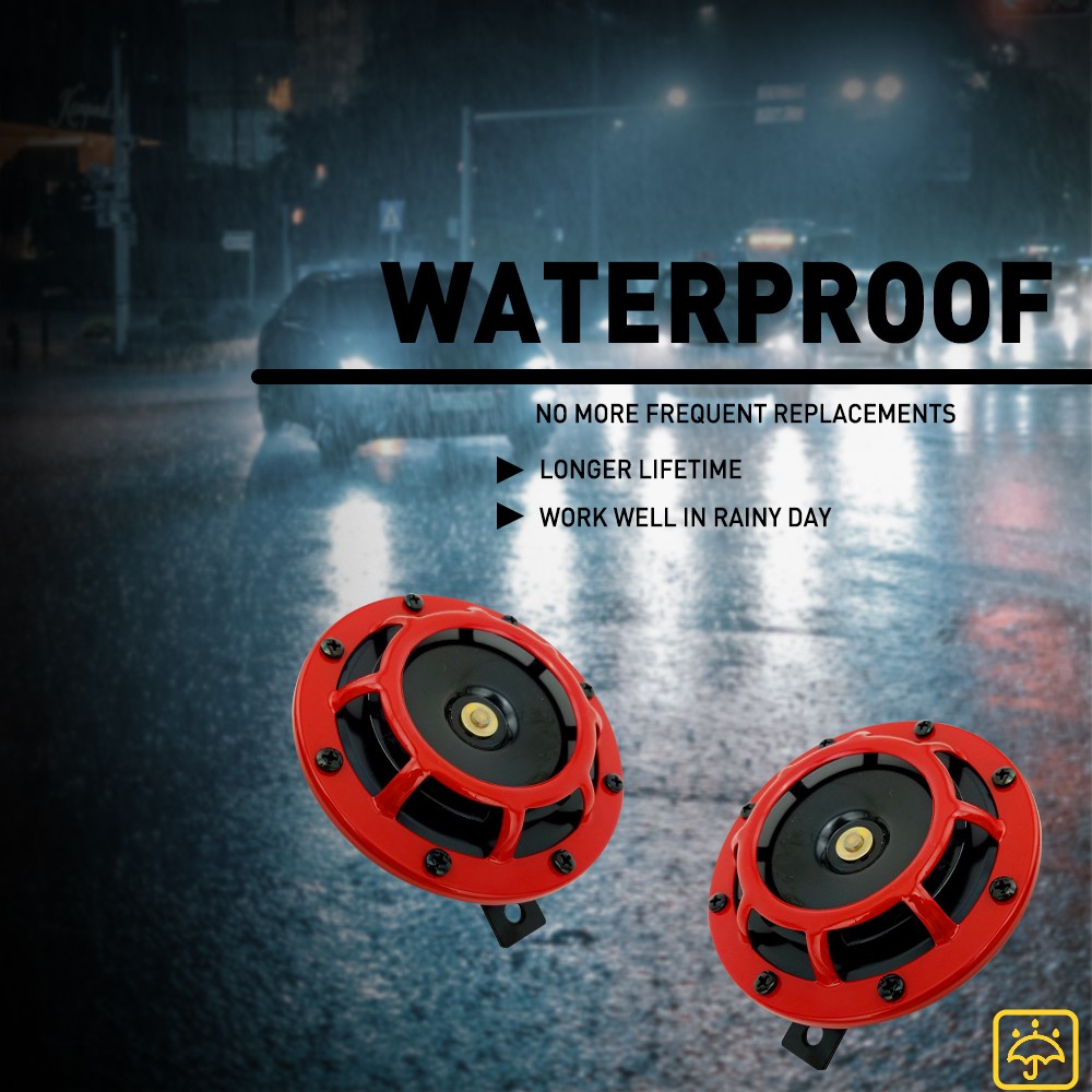 Vehicle Pair 115DB Super Compact Electric Loud Car Air Blast Horn Tone Set 12V