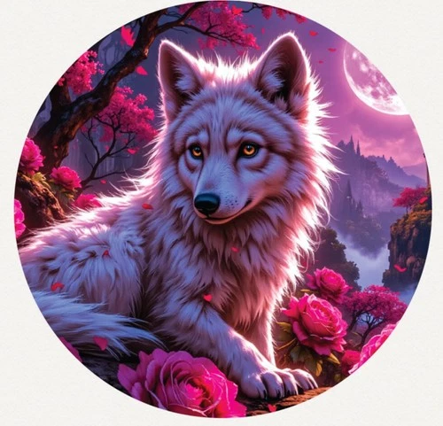 Hayleybug 1 oz Moonrose Wolfspirit coin w/ COA POP 15