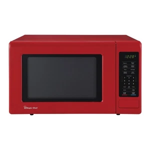 Magic Chef Mc99mr 0.9-cu. Ft. 900-watt Micro-ondes numériques de comptoir tactile [rouge]