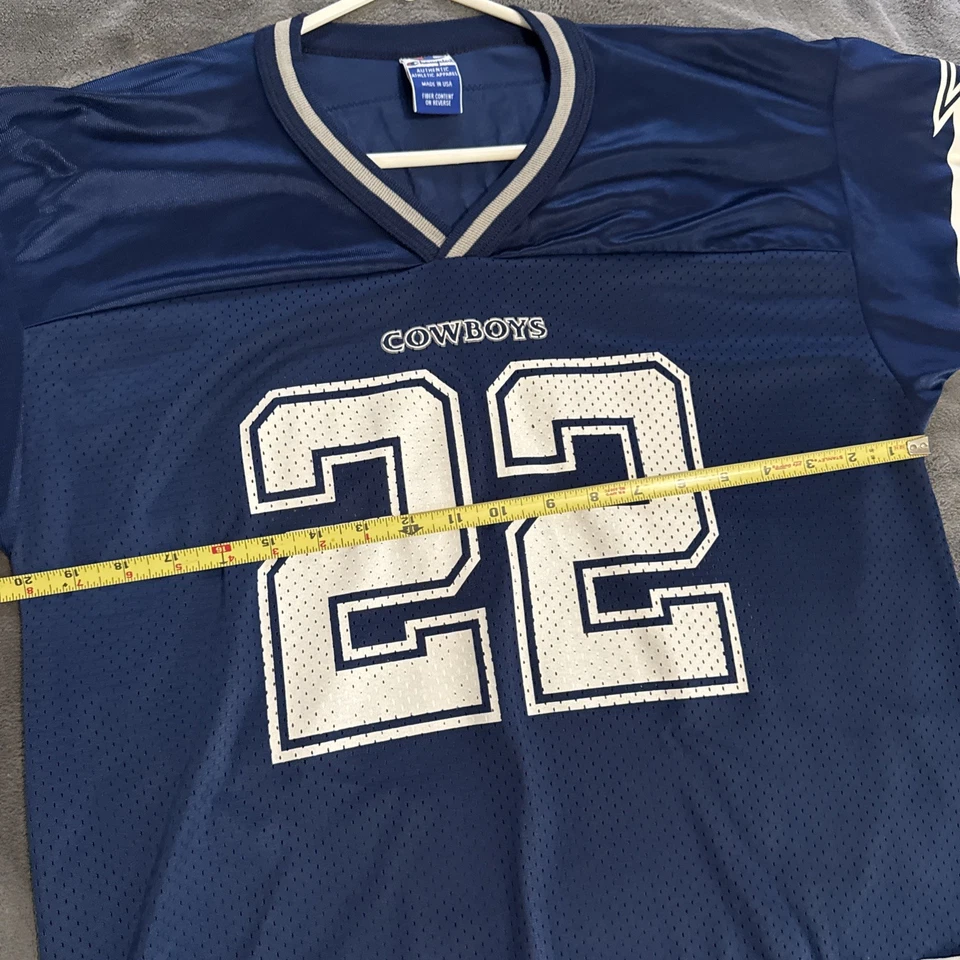 Camiseta deportiva vintage de los Dallas Cowboys Emmitt Smith #22 Champion juvenil talla XL 18/20 usada Foto 3 de 4