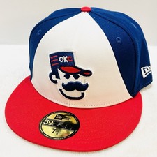 New Era Oklahoma City 89ers Tri-Cut Mascot 59FIFTY Fitted Hat Cap 7 3/8 MiLB