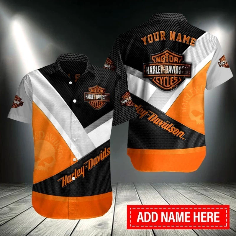 Personalized Harrley Motor Davidson'n Racing Casual Shirt Button Down Unisex Adult