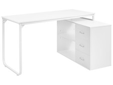 Image of Corner Desk SOGNE White 140 cm 100 cm