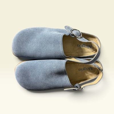 Alegria Women's Olie Slingback Clog Leather Slide Color Jean Jeanie