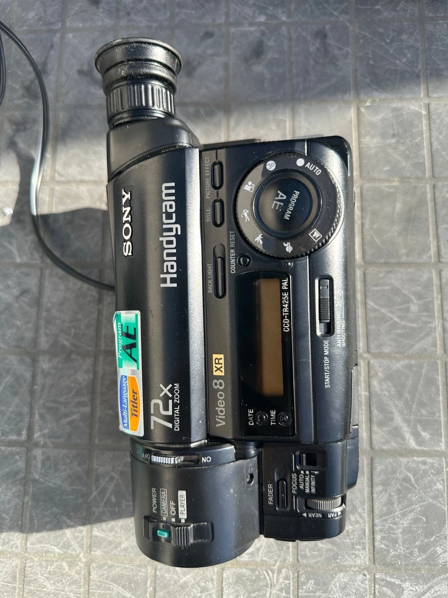 Sony Handycam CCD-TR425E Video8 XR NightShot 72x zoom + carga