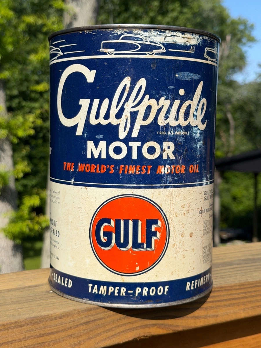 Gulf In Collectible Gas & Oil Advertising Cans And Buckets for