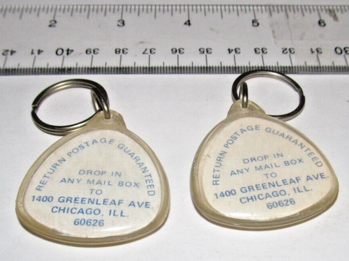 Vintage MONTGOMERY WARD AUTO CLUB KEYRING Key Chain (Lot of 2) (WSC1) - Picture 2 of 2