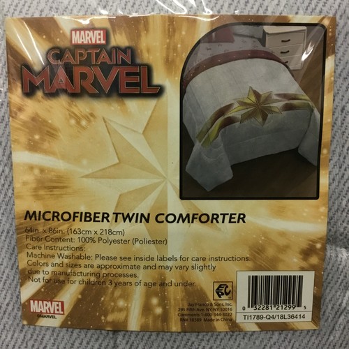 Marvel Captain Marvel Comforter Microfiber Twin Size - Picture 4 of 4
