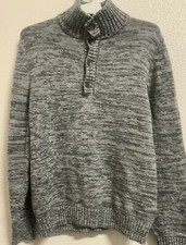    Goodfellow  Co Men's Henley Pullover Sweater -Gray Small 