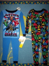 Justice League Pajamas Sleepwear 2pc Set Boys 4 6 8 Super Heroes Batman Superman