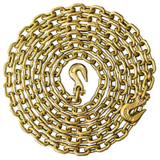 Binder Chain 38 X 20 Grade 70 Transport Tow Chain Grab Hooks 6600 Lbs