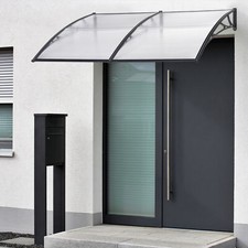 Vordach &rsquo;Mellerud&rsquo; Polycarbonat 240 x 100 cm Schwarz/Transparent
