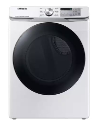    New Samsung 7.5 cu. ft. Smart Gas Dryer with Steam Sanitize+ in White