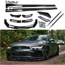 Front Bumper Spoiler Body Kit Side Skirtstrut Rods For Audi A4 A5 A6 A7 B7