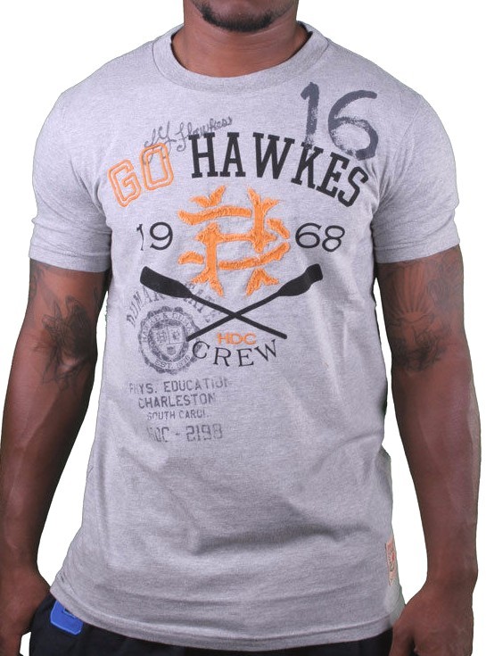FILA T shirt canottaggio Hawke & Dumar 1968 Go Hawkes grigio erica nuova con etichetta