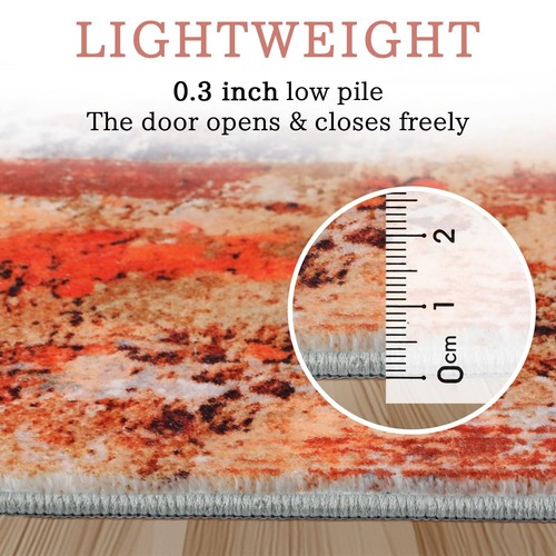 Washable Entryway Area Rug 2x3 Small Modern Abstract Non Slip Area Throw Rug ... - Picture 5 of 7