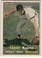 1957 Topps Baseball Harvey Kuenn Detroit Tigers #88