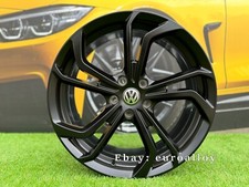 4 x 18 Inch 5x112 Reifnitz Style Black Wheels: Fits For VW Passat Jetta Golf