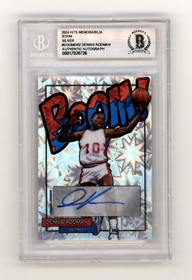 Dennis Rodman 2024 Hits Memorabilia BOOM Silver Signed BGS BAS