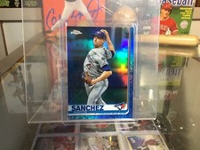 2019 Topps Chrome AARON SANCHEZ BLUE REFRACTOR /150 BLUE JAYS SP