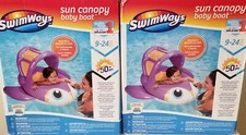 2 - SwimWays Sun Canopy Baby Boat, Penguin 9-24 Months