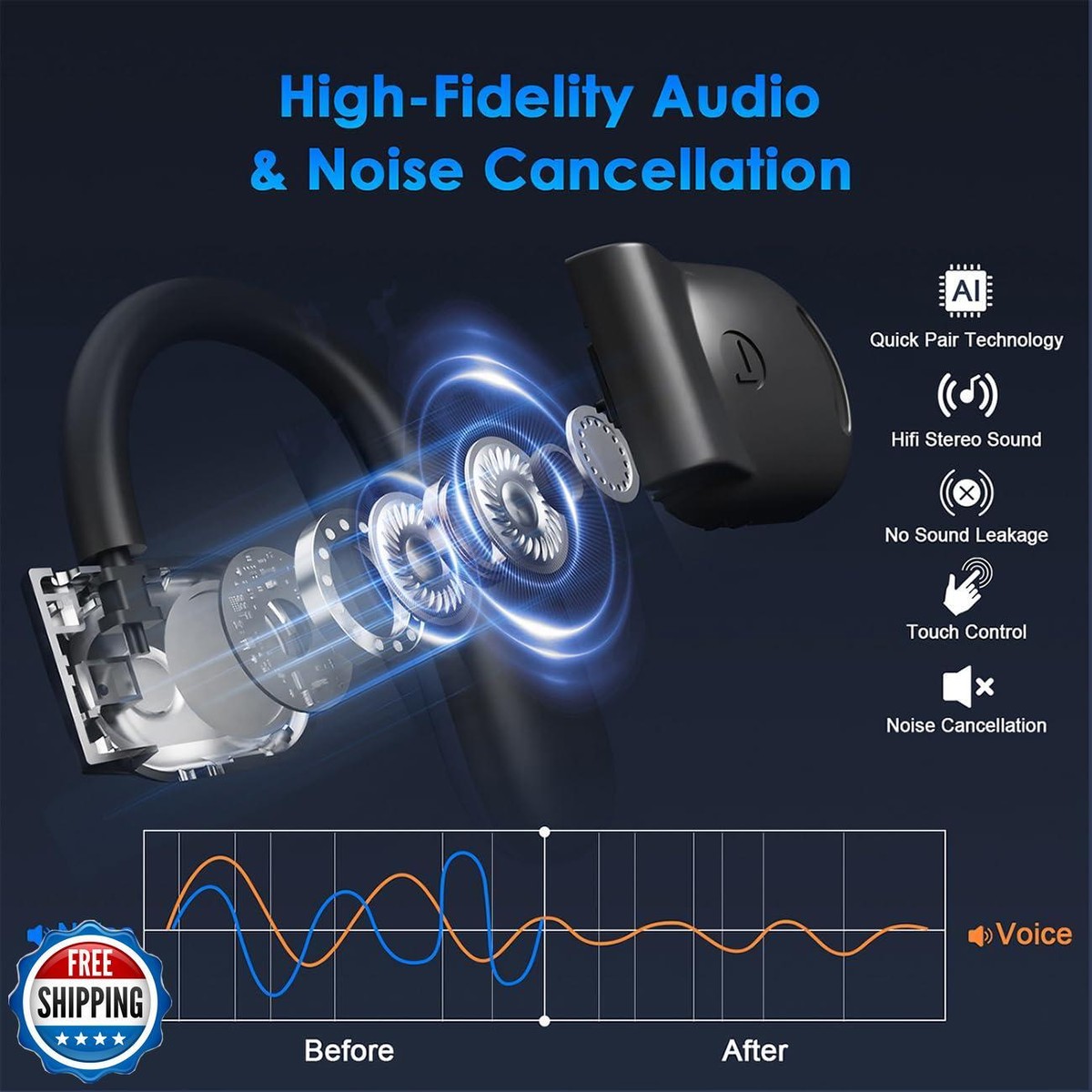 AI Translation Earbuds Real Time, 144 Language Barbados | Ubuy