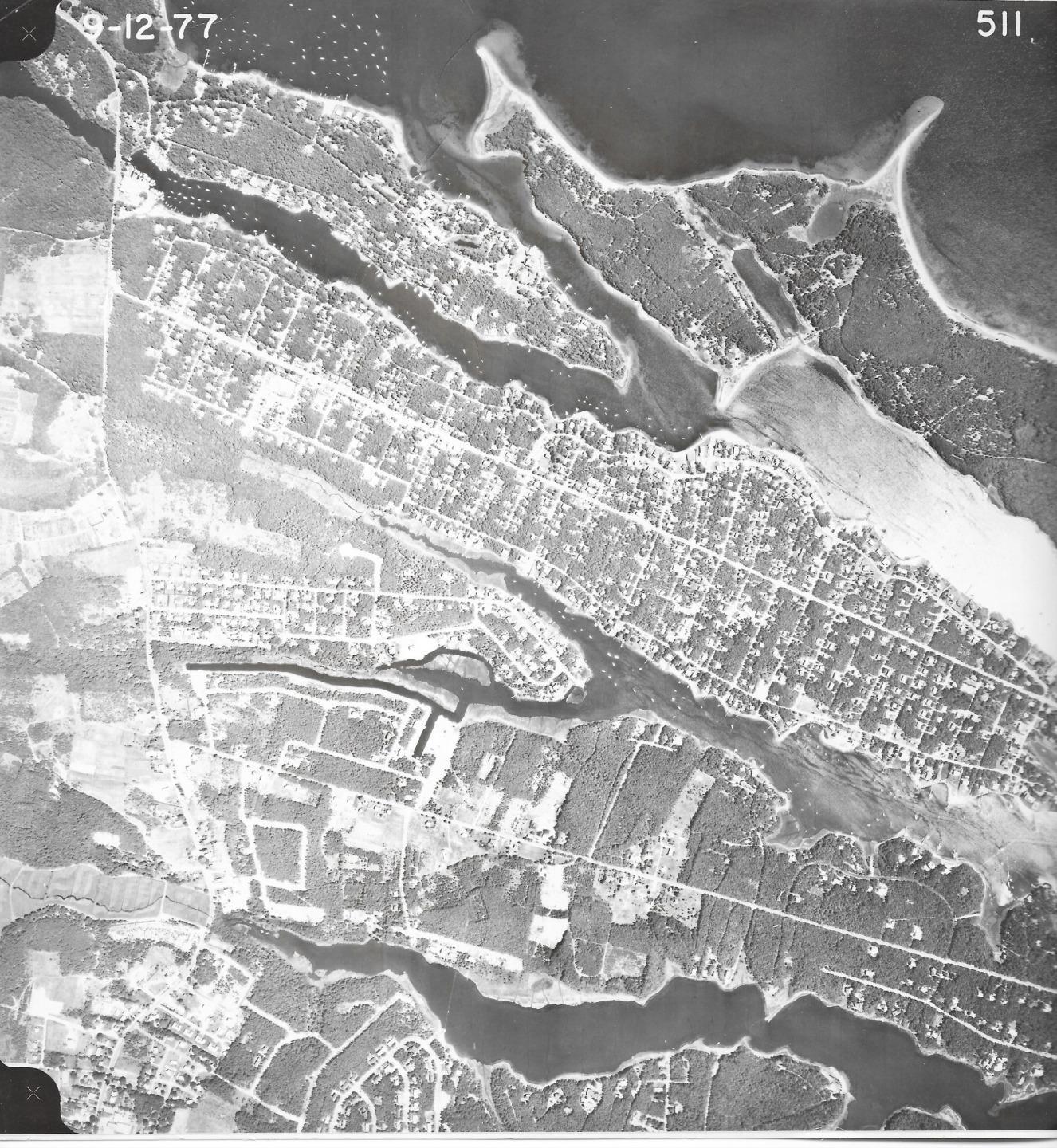 1977 Aerial Photo Eel Pond Falmouth Massachusetts Cape Cod eBay