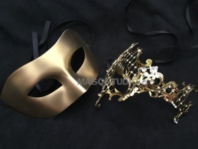 Festa Con Nappa Metallizzata Maschera Europeo E Americano Con Strass - Foto 8