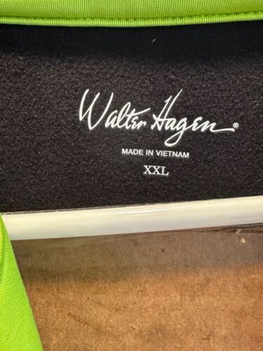 Walter Hagen Men's Midweight 1/4 Zip Golf Pullover Size 2XL NEW NWT Black Lime - Picture 4 of 8