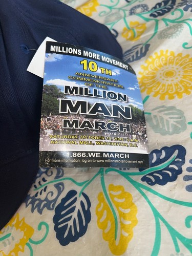 NEW MILLION MAN MARCH OFFICIAL EMBROIDED 1OTH ANNIVERSARY BLUE BASEBALL CAP 2005 - Picture 4 of 14