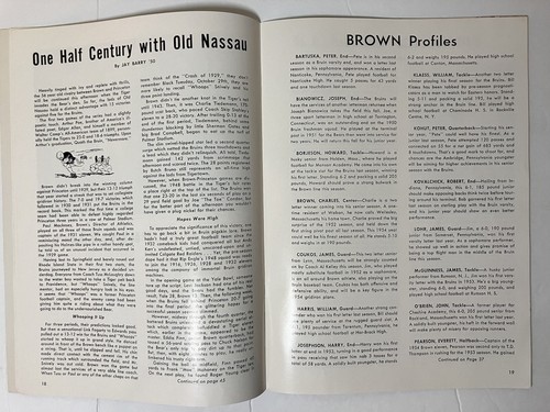 PRINCETON vs BROWN 1954 & PENNSYLVANIA vs BROWN 1956 FOOTBALL PROGRAMME IVY GAMES - Bild 9 von 20