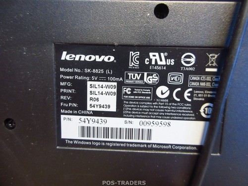 Clavier d'ordinateur de bureau filaire USB Lenovo 54Y9439 QWERTY NOIR / NOIR - 第 4/5 張圖片