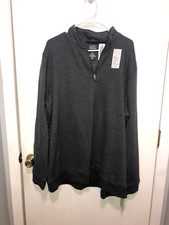 NWT Van Heusen Classic Fit Pullover 1/4 Zip Mock Neck Knit Shirt Mens Medium NEW