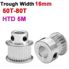 HTD 5M Timing Belt Pulley BF-Type 50-80T Bore 10-40mm For 16mm Wide Timing Belt