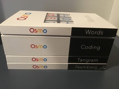 Osmo Bundle LOT for iPad: Includes Base, Coding, Tangrams, Words, Numbers