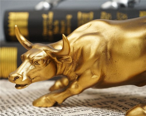 Figura de toro de Wall Street estatua The Miami Bitcoin Bull figura talla muñeca vaca - Imagen 7 de 14