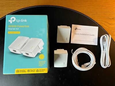 TP-Link TL-PA4010KIT AV600 Powerline Adapter 600 Mbit/s + 2 x Ethernet (ANY ISP)