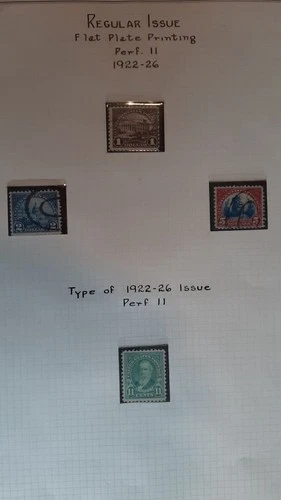 US Stamp Collection Scott #'s 563, 571, 572, 573 Perf 11 Mint & Used